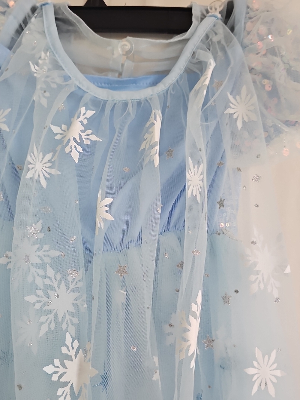 Beautiful Girls Light Blue Frozen-Style Princess Costume Dress - Picture 5 of 8